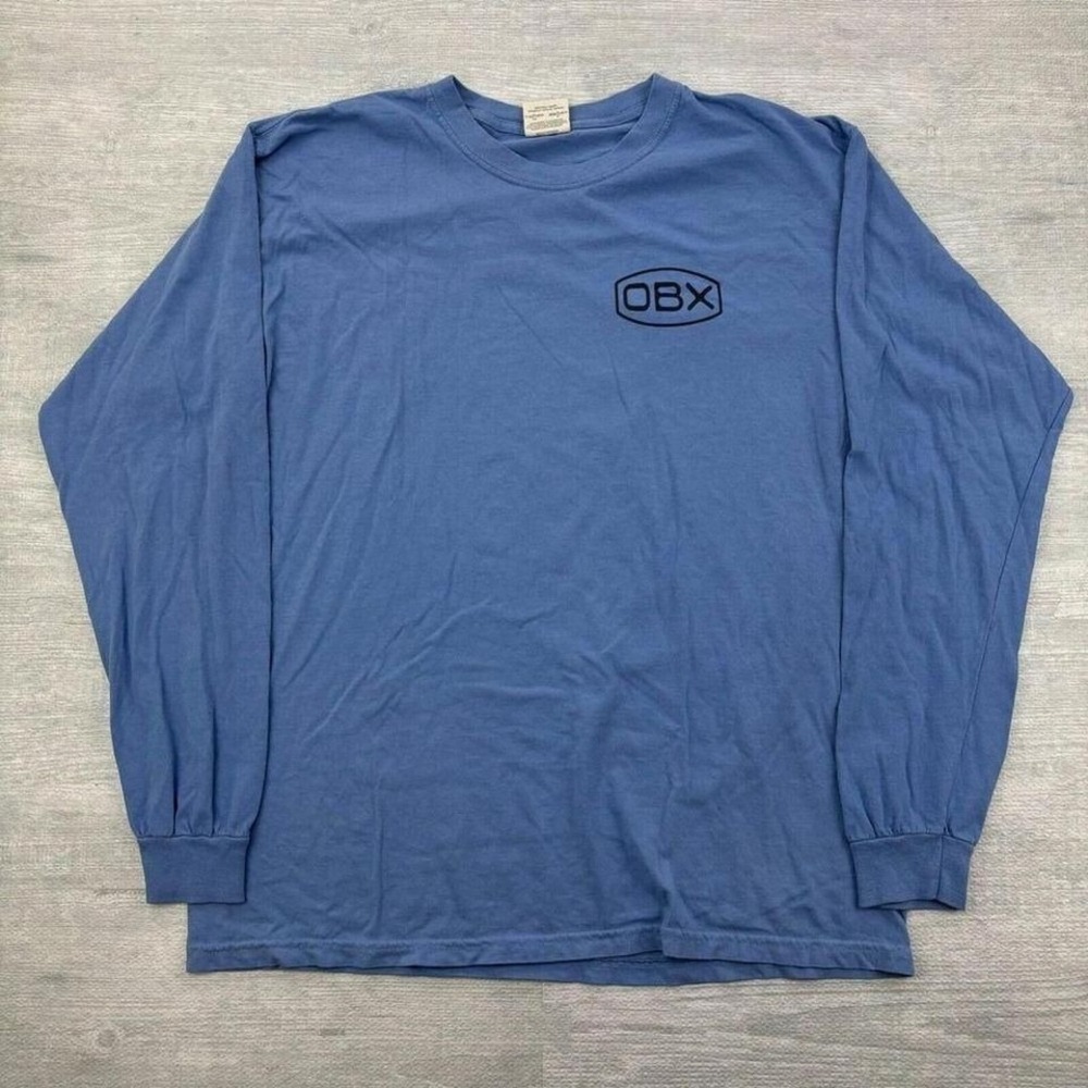 Outer Banks Shirt Mens L Blue Long Sleeve Television Show John B North Carolina